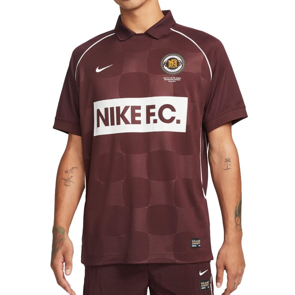 $68 NIKE FC DRI-FIT SOCCER JERSEY SHIRT DQ5045-652 BURGUNDY CRUSH XL
